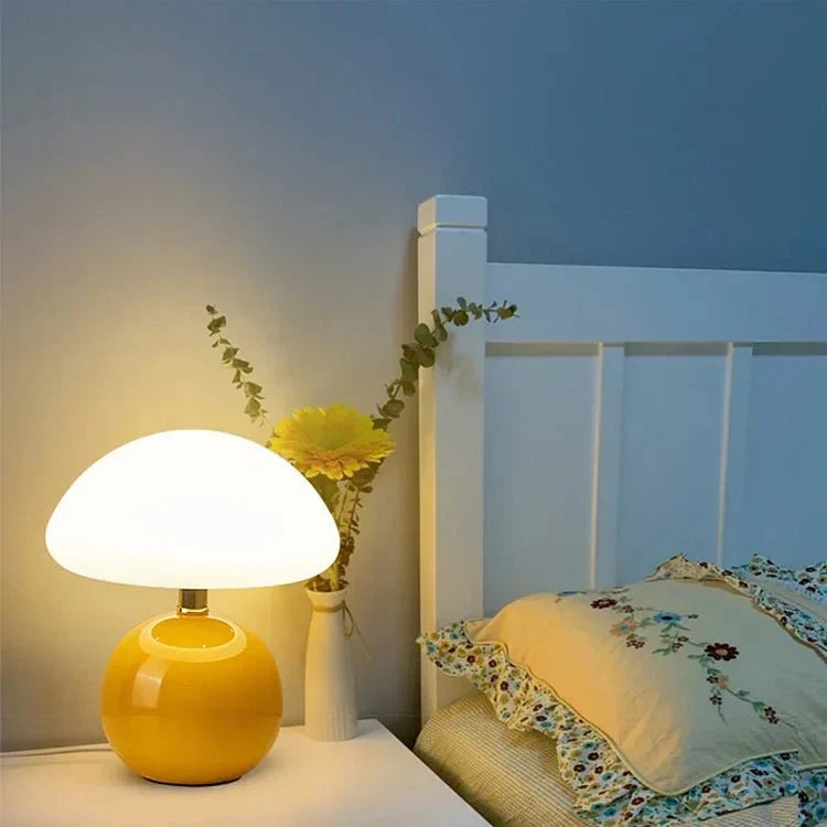 Lunette Ceramic Mushroom Table Lamp - view 09
