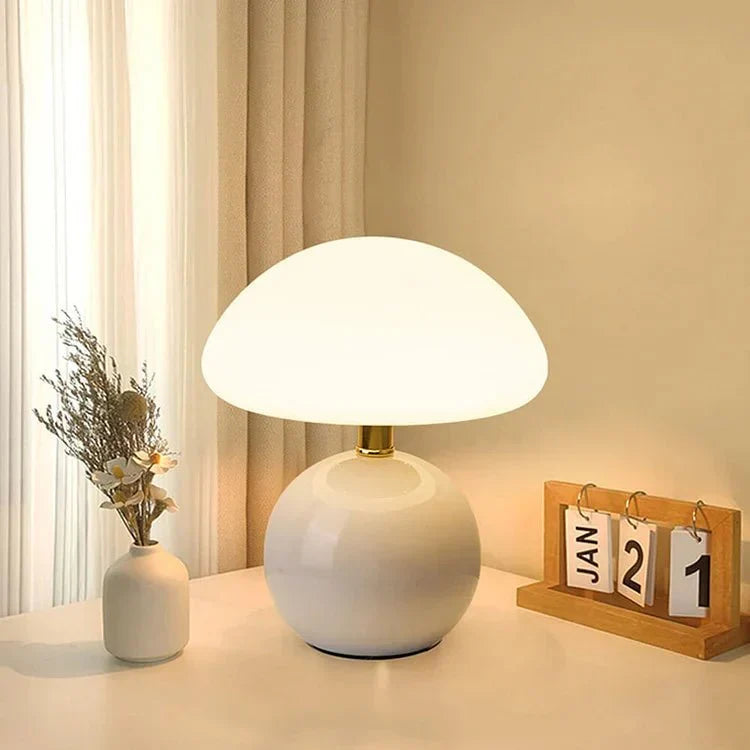 Lunette Ceramic Mushroom Table Lamp - view 13