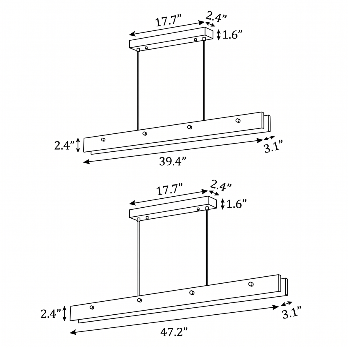 Luno Alabaster Linear Chandelier - view 06
