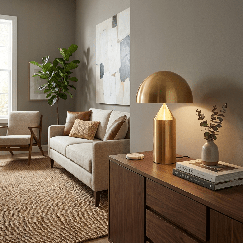 Brass Mushroom Dome Table Lamp - view 07