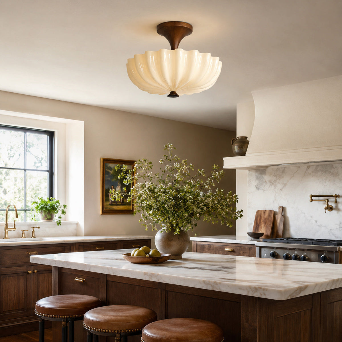Nerida Scalloped Ceiling Light - view 05