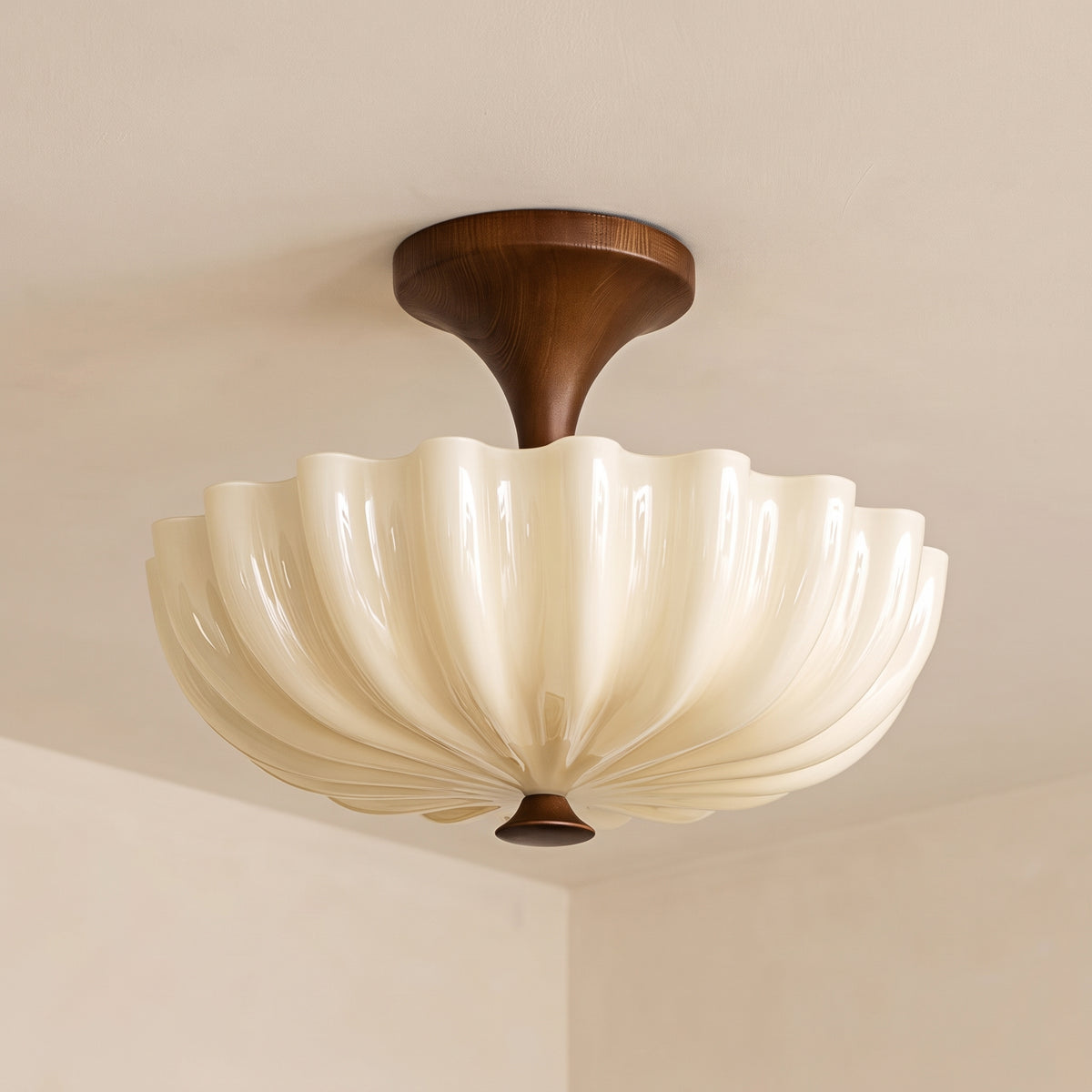 Nerida Scalloped Ceiling Light - main view
