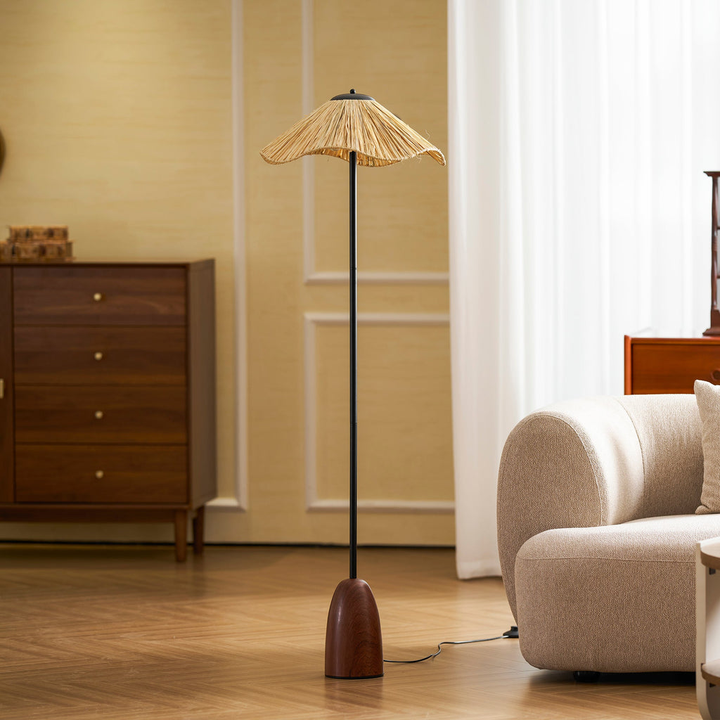 Raffa Raffia Shade Floor Lamp - view 04