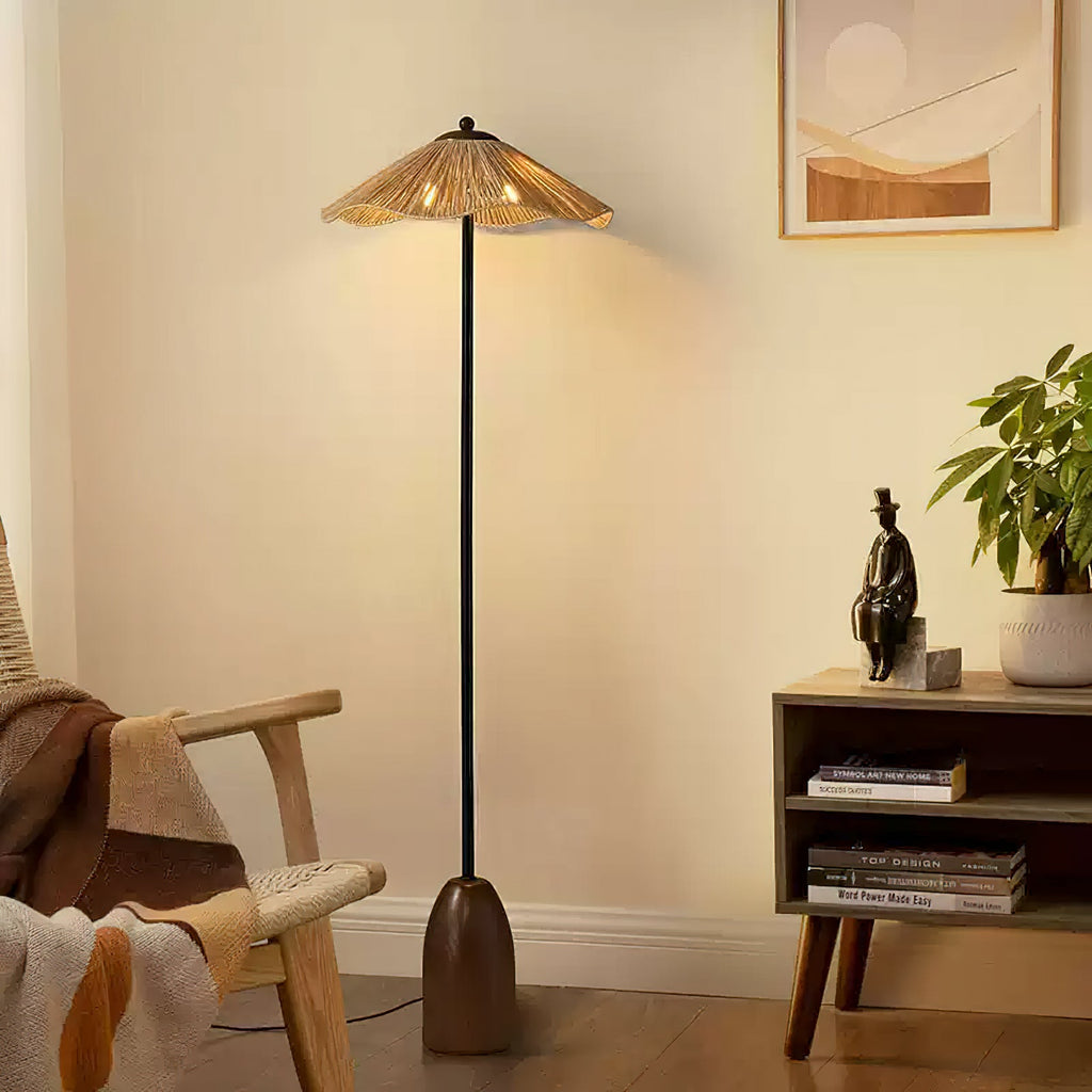 Raffa Raffia Shade Floor Lamp - view 05