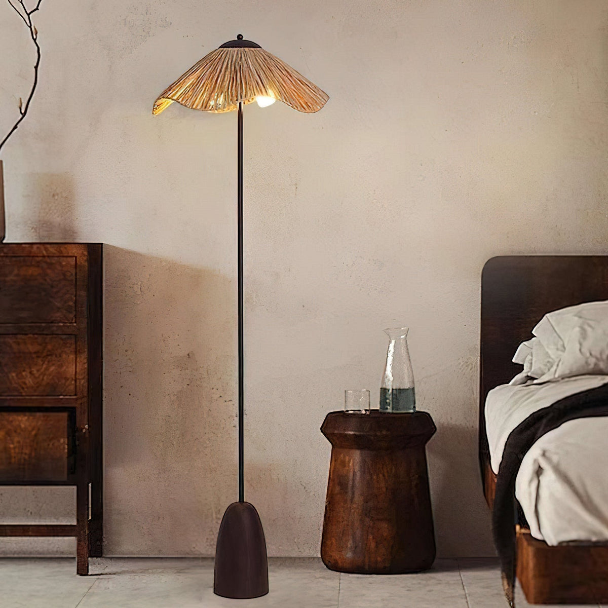 Raffa Raffia Shade Floor Lamp - view 06