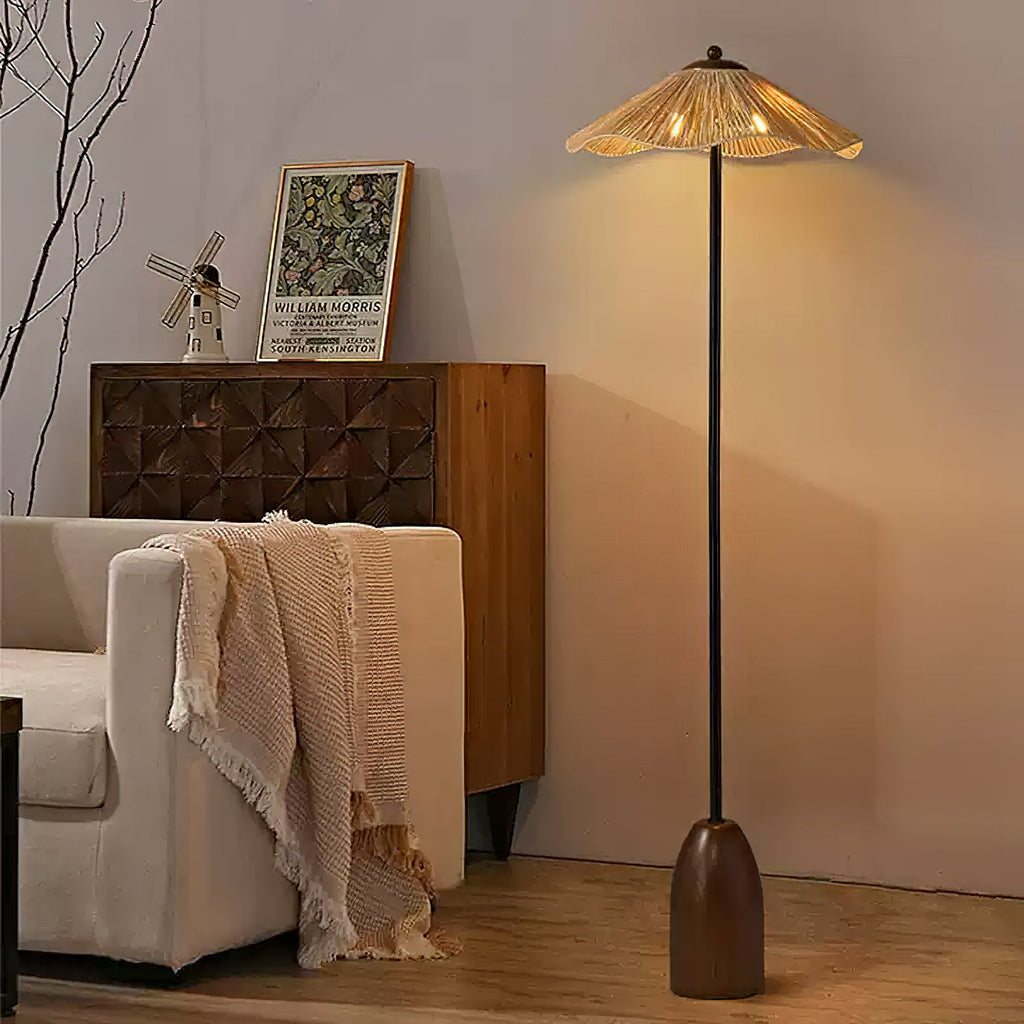 Raffa Raffia Shade Floor Lamp - view 07
