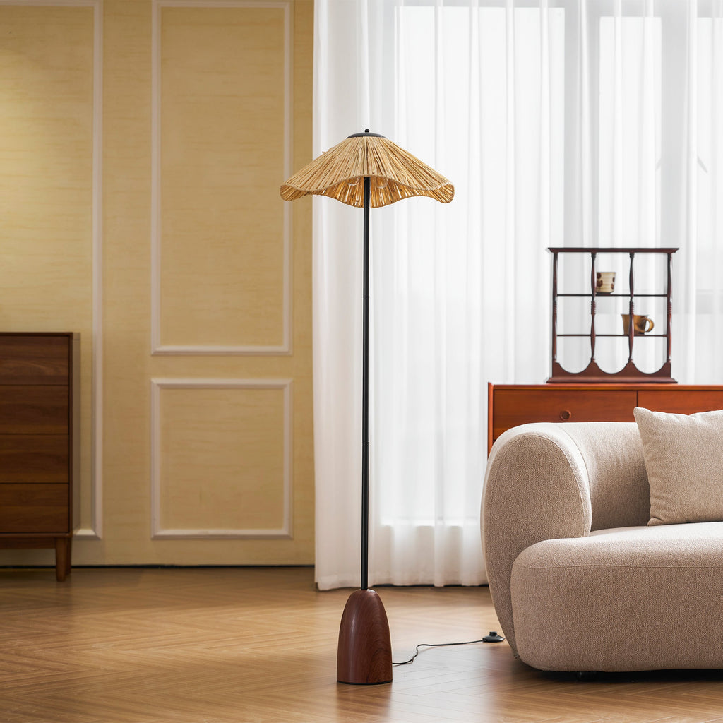 Raffa Raffia Shade Floor Lamp - view 09