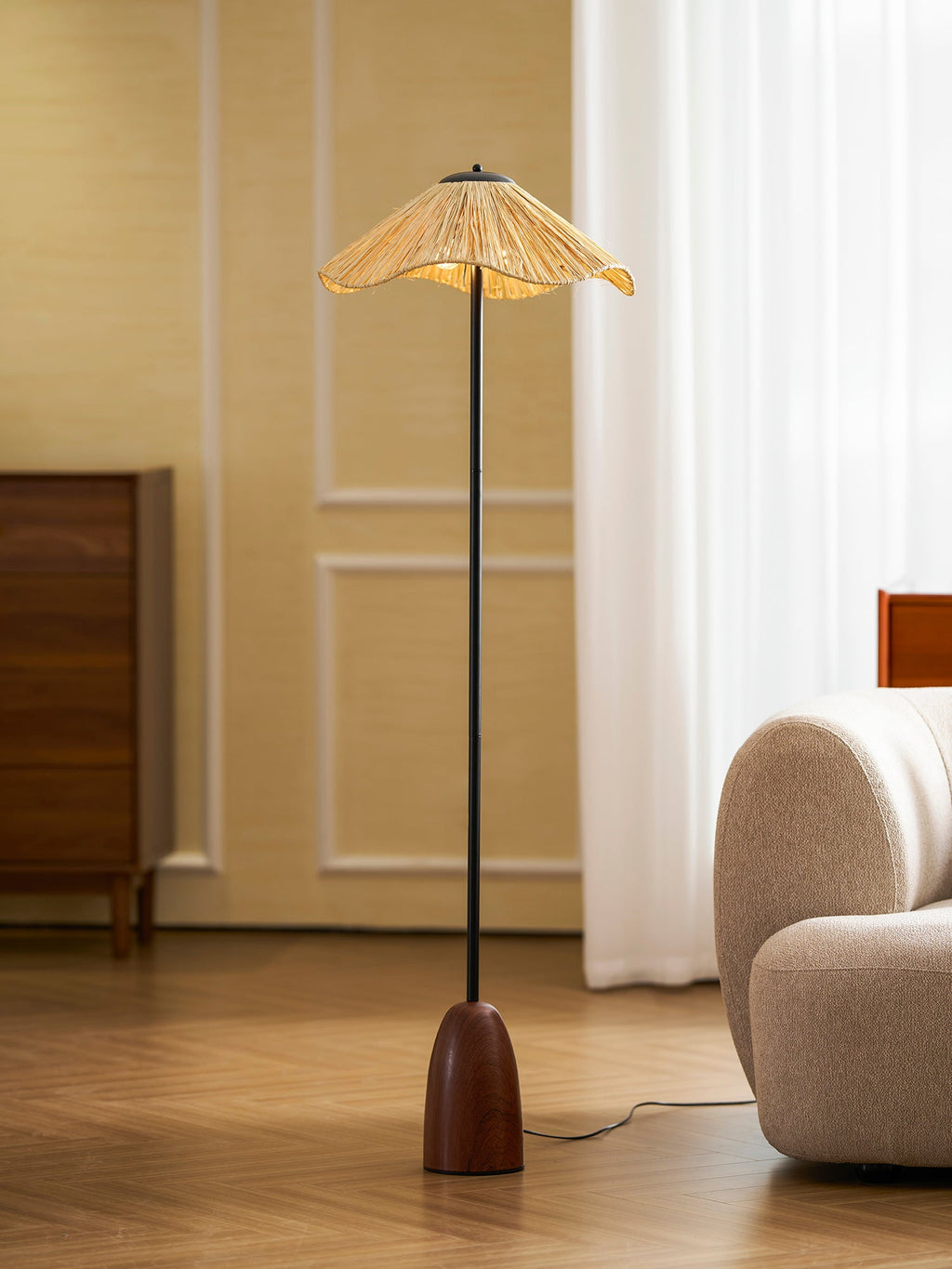 Raffa Raffia Shade Floor Lamp - view 10