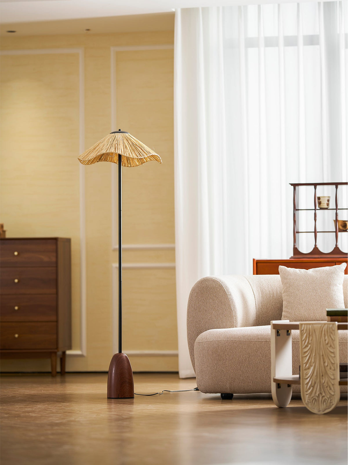 Raffa Raffia Shade Floor Lamp - view 11