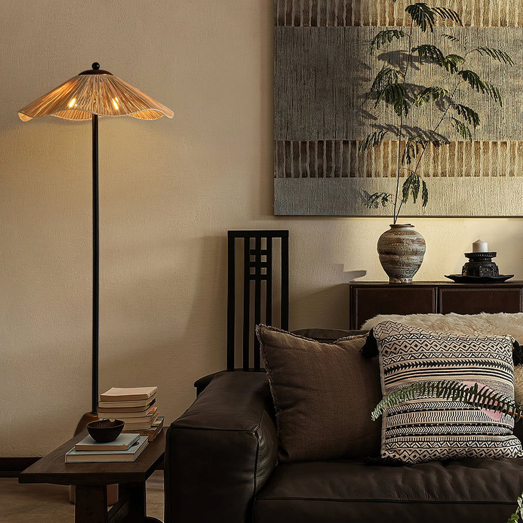Raffa Raffia Shade Floor Lamp - view 13