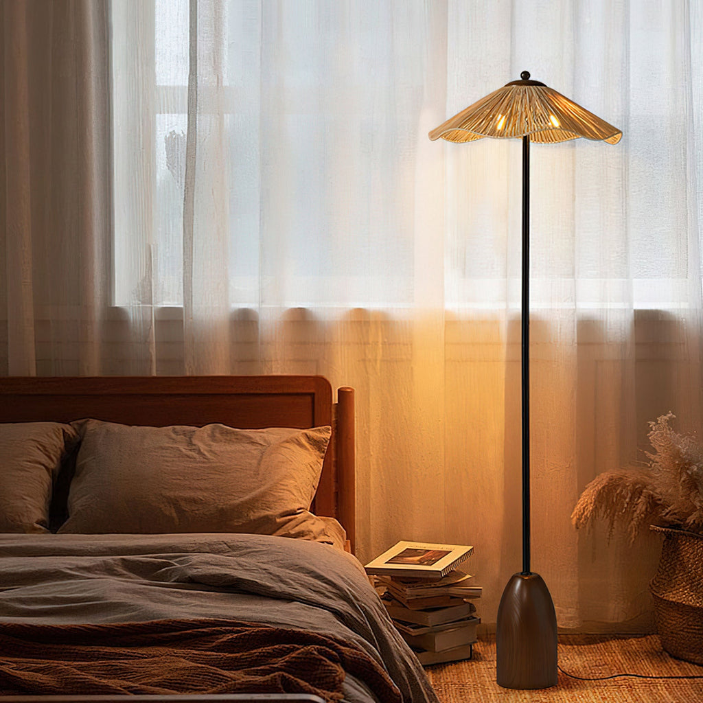 Raffa Raffia Shade Floor Lamp - view 14