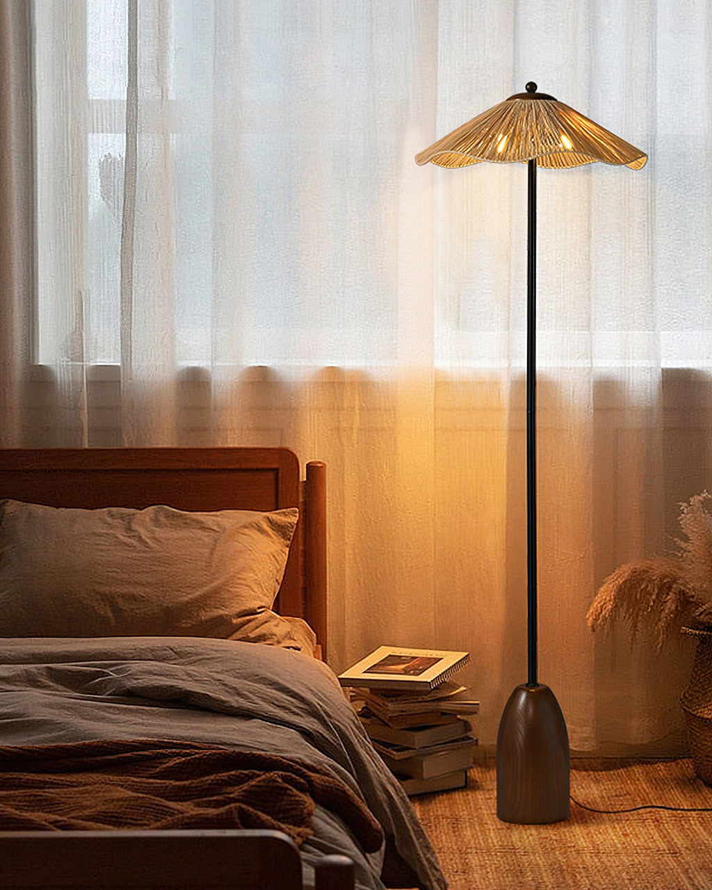 Raffa Raffia Shade Floor Lamp - view 19
