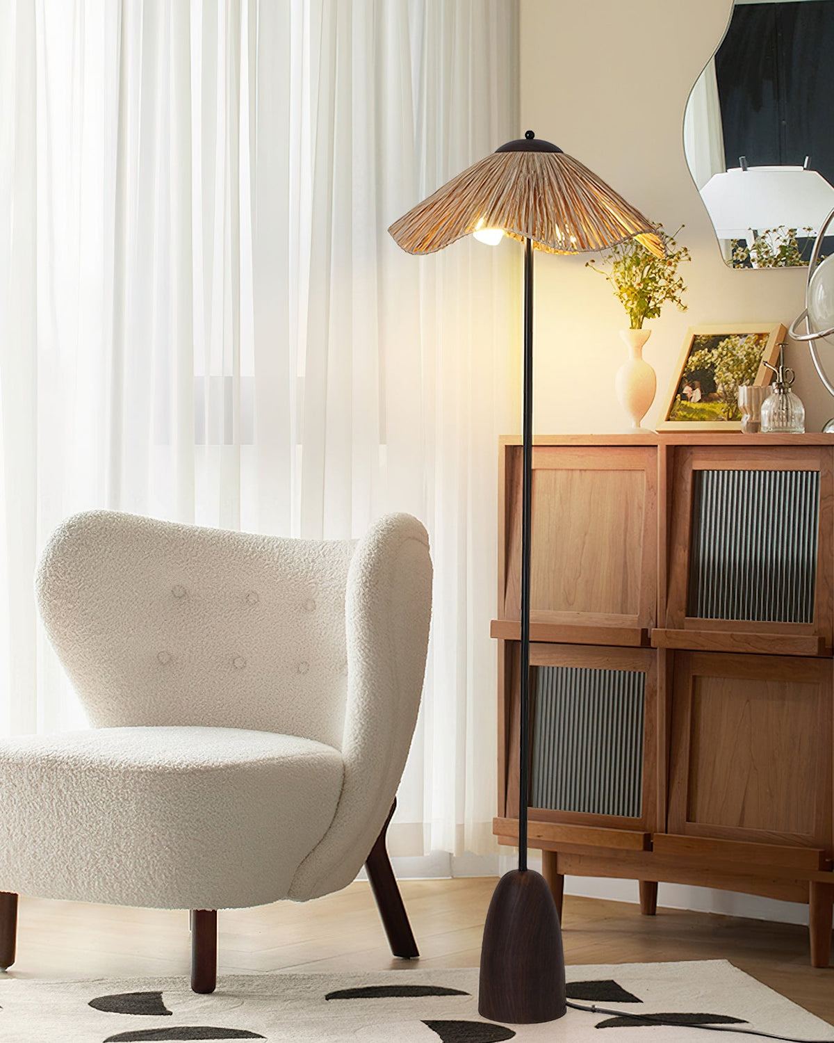 Raffa Raffia Shade Floor Lamp - view 20