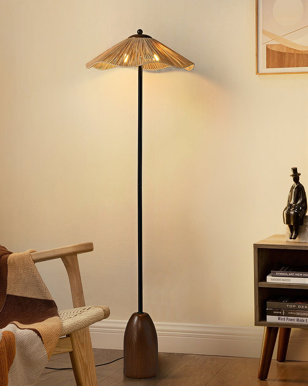 Raffa Raffia Shade Floor Lamp - view 22