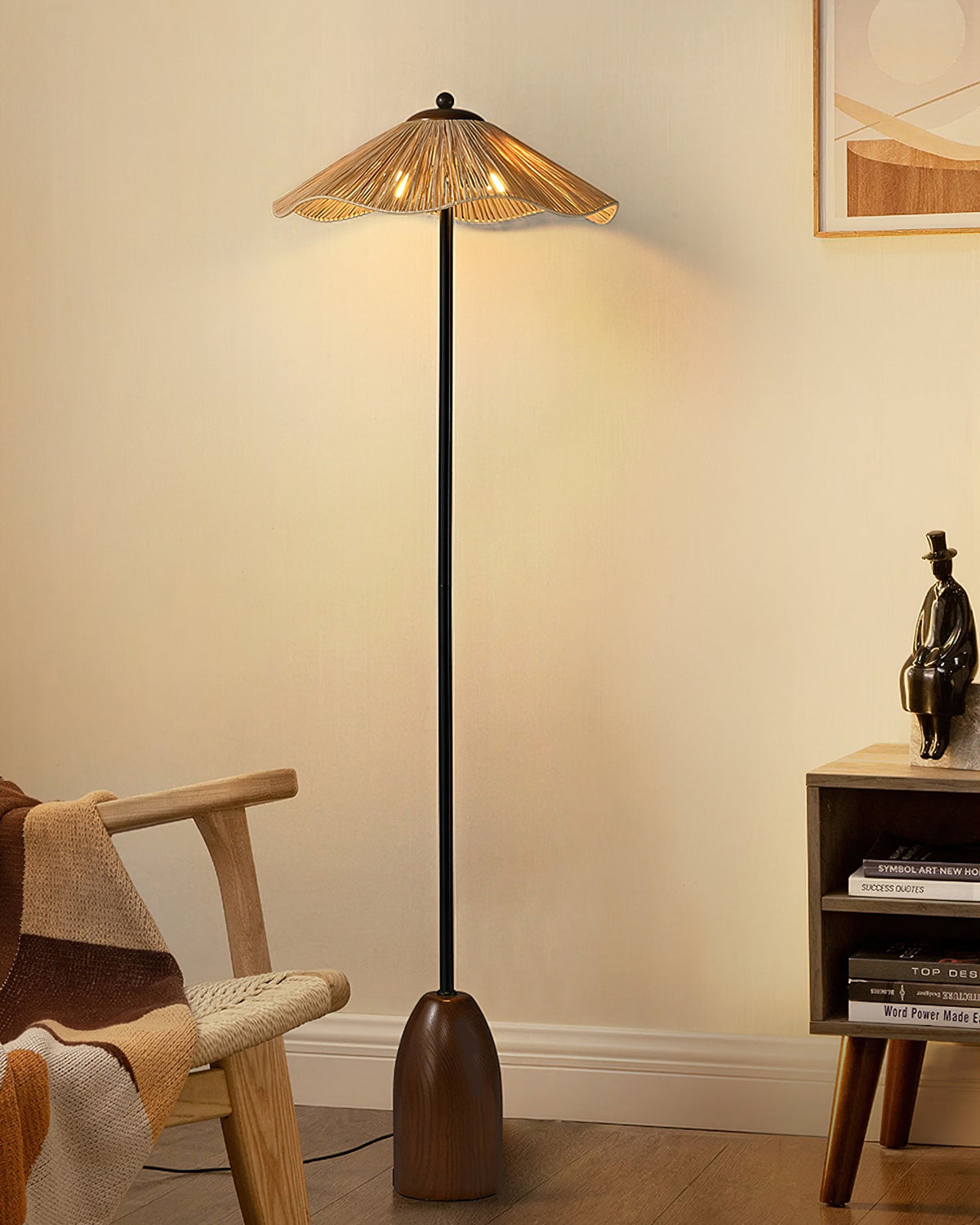 Raffa Raffia Shade Floor Lamp - view 22