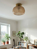 Vintage Pressed Glass Ceiling Light - view 01