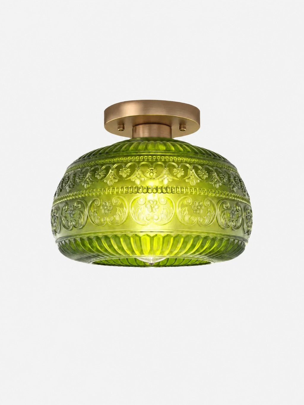 Vintage Pressed Glass Ceiling Light - view 04