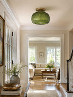 Vintage Pressed Glass Ceiling Light - view 05
