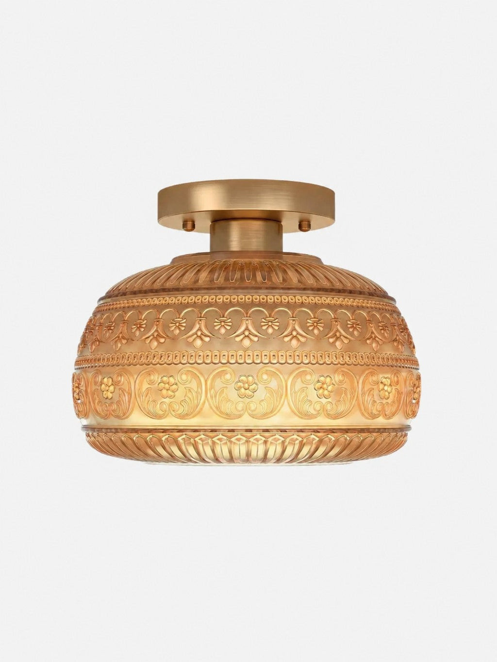 Vintage Pressed Glass Ceiling Light - view 11