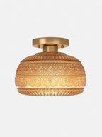 Vintage Pressed Glass Ceiling Light - view 11