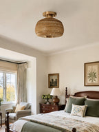 Vintage Pressed Glass Ceiling Light - view 14