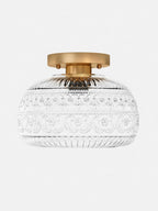 Vintage Pressed Glass Ceiling Light - view 16