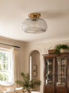 Vintage Pressed Glass Ceiling Light - view 17