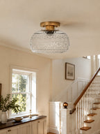 Vintage Pressed Glass Ceiling Light - view 18