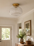 Vintage Pressed Glass Ceiling Light - view 19