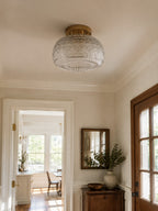 Vintage Pressed Glass Ceiling Light - view 21