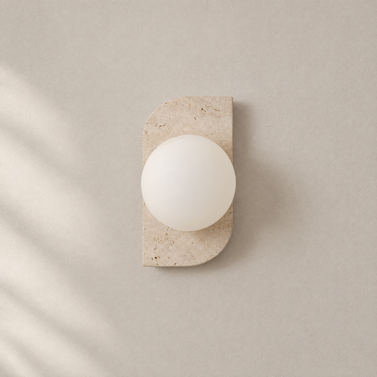 Neptune Travertine Wall Lamp - 1-light - Hero
