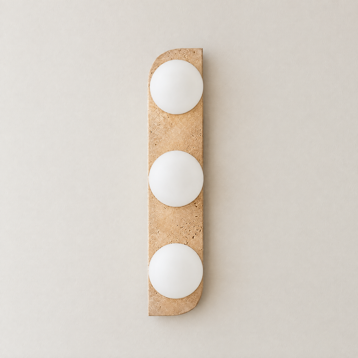 Neptune Travertine Wall Lamp - 3-light - Hero