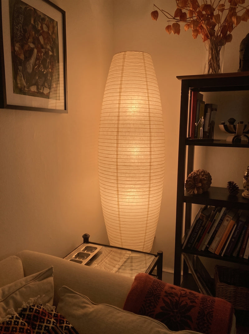 Rice Paper Column Floor Lamp