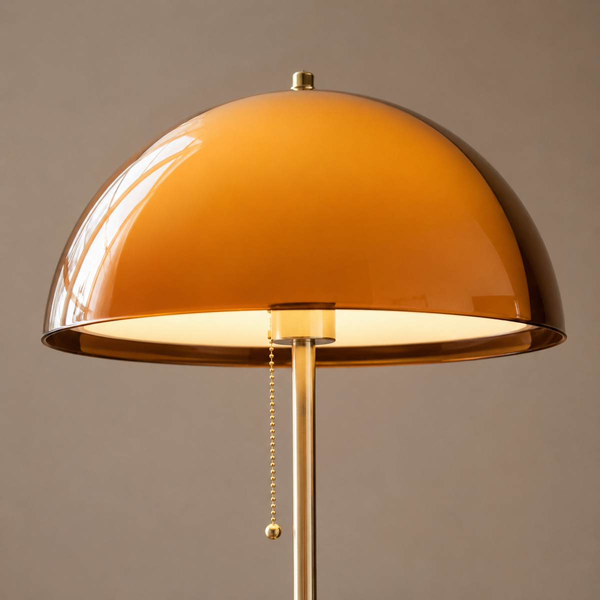 Pull Chain LED Floor Lamp - chrome pole and bead chain switch