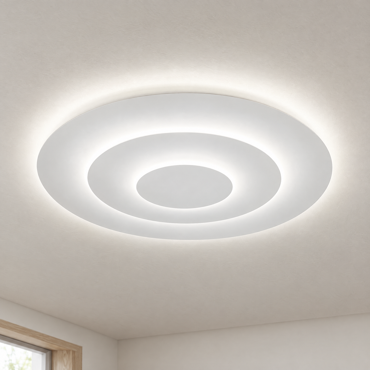Tiered LED Flush Mount - Round - White Light - Lapa Living Hero