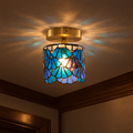 Tina Tiffany Ceiling Light - Blue - Lapa Living Hero