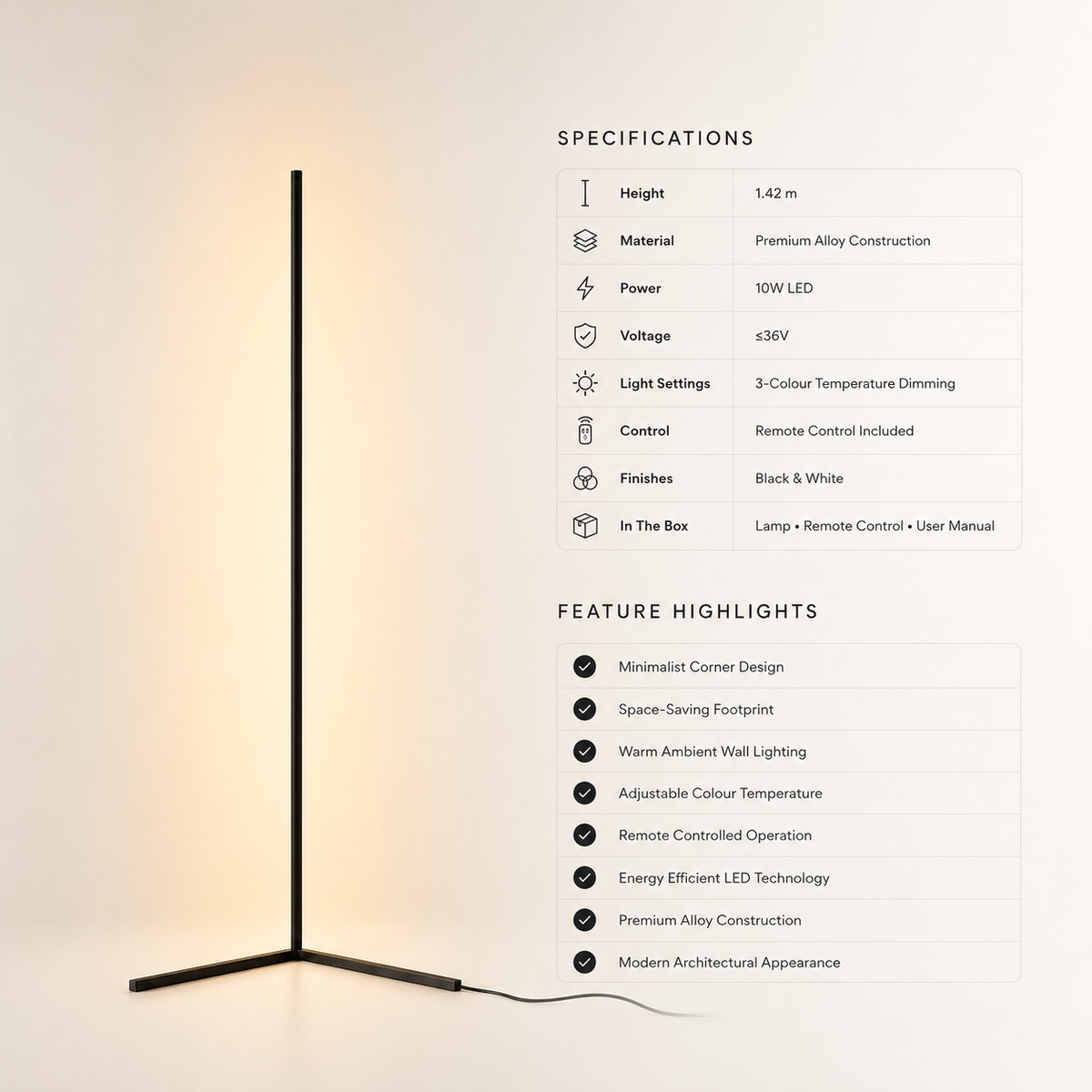 Tricolor Remote Control Floor Lamp