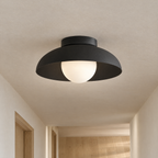 Wabi-Sabi Flush Mount Light - Black - Lapa Living Hero