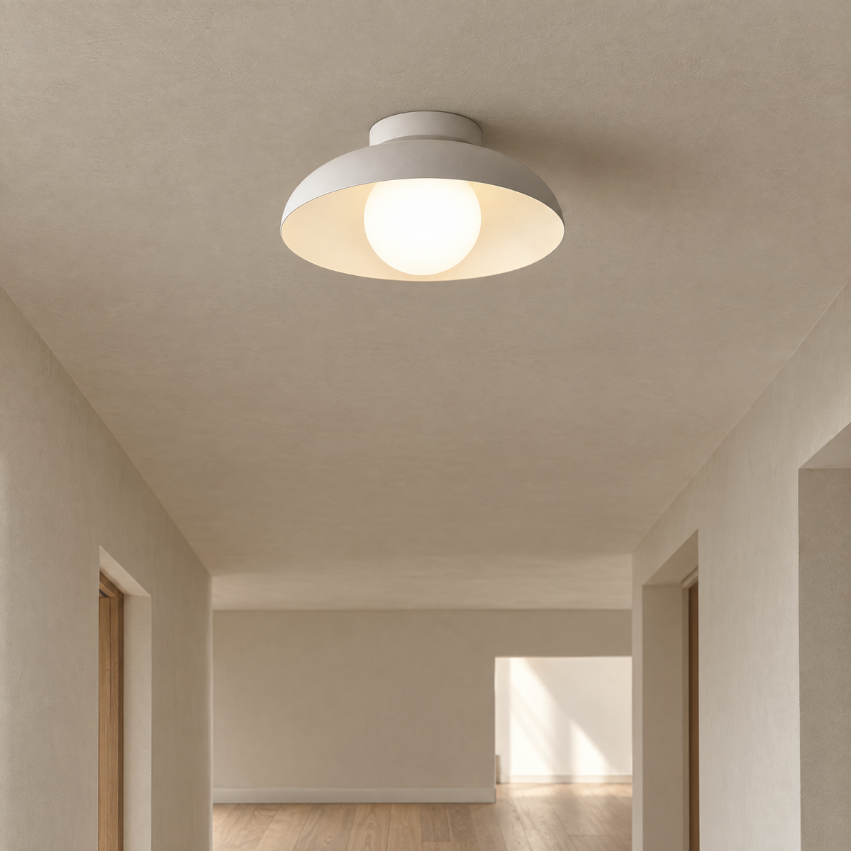 Wabi-Sabi Flush Mount Light - White - Lapa Living Hero